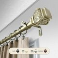 Kd Encimera 1 in. Harrison Curtain Rod with 66 to 120 in. Extension, Light Gold KD3726037